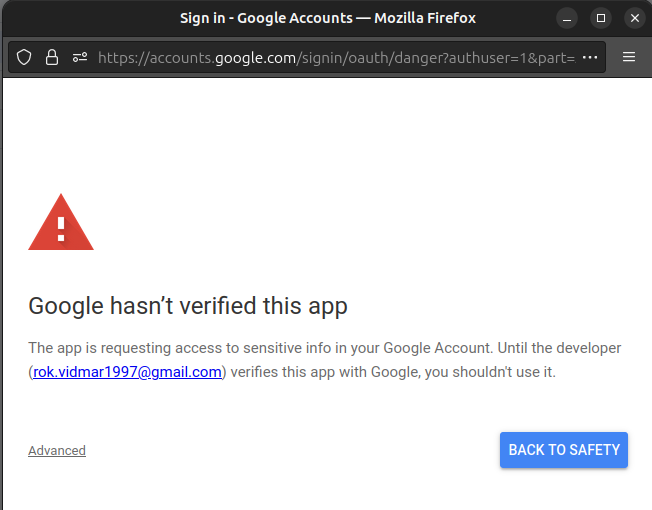 Deploy - Authorize app