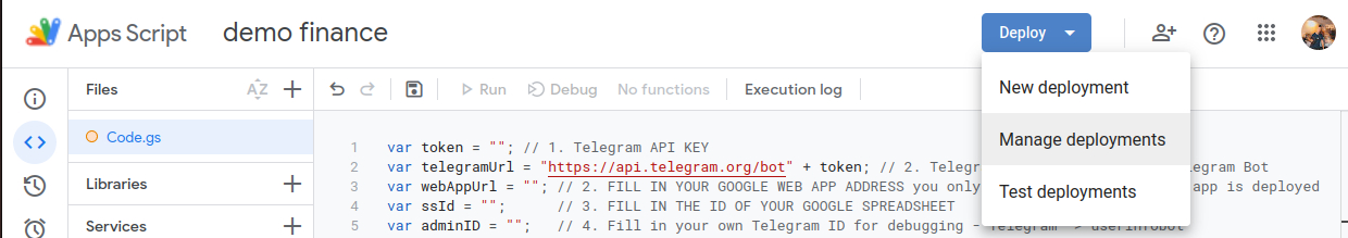 Deploy - New deployment